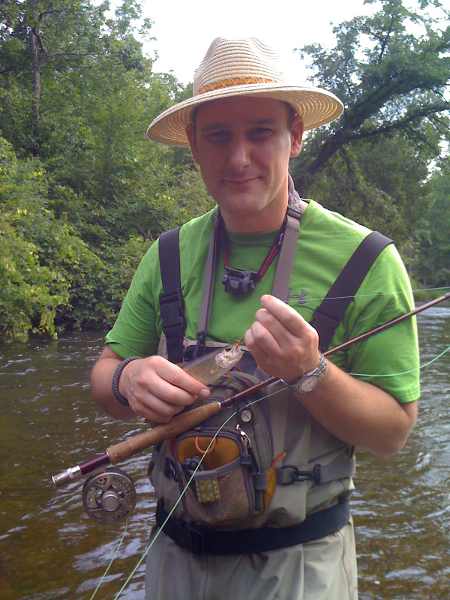 Arson fishing the Pere Marquette river in Manistee National Forest
