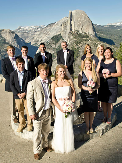 Wedding party at Glacier Point in Yosemite National Park. Photo credit: Jovan Rodriguez.