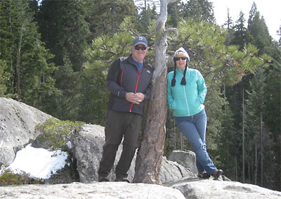 Al and his wife at the site of their marriage Beetle Rock, Sequoia NP.  