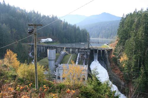 Elwha Dam, before breaching.