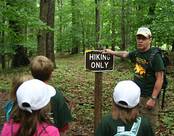 AHS' Peter Olsen leads a National Trails Day hike AHS' Peter Olsen leads a National Trails Day hike.