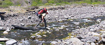 photo: crossing a river