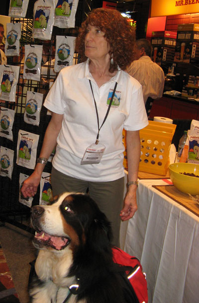 PeakWaggers owner Gayle Brooks with Sumo, her Burmese mountain dog