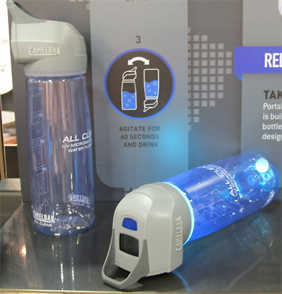 Pure Water Bottle Filters 99.9% of Bacteria with UV Light