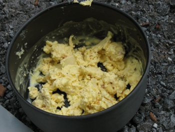 Backpackers Pantry Scrambled eggs prepared. Backpackers Pantry Scrambled eggs prepared.