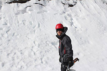 Jake Ice Climbing at Frankenstein Cliff, NH Jake Ice Climbing at Frankenstein Cliff, NH