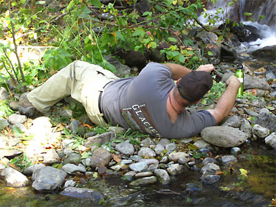 Al shooting his next Trailspace Sticker picture.