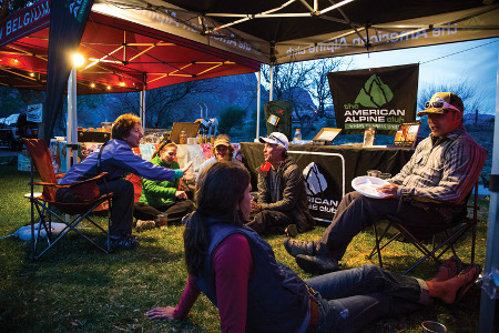 AAC members holding down the fort at the 10th annual Red Rock Rendezvous in Las Vegas, NV. Photo: Jeff Deikis