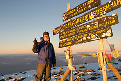 Bill on the summit of Kilimanjaro 